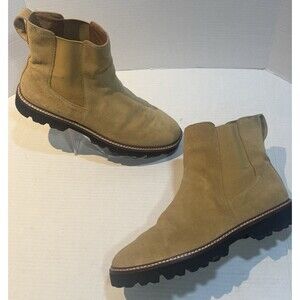 Madewell The Citywalk Lugsole Chelsea Boot Camel Brown  Leather Size 12